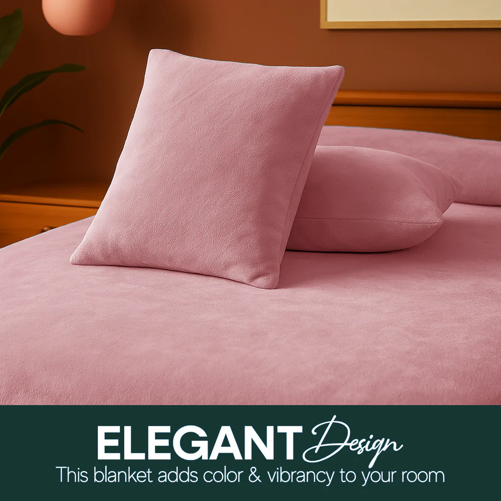 All-Season Cozy Fleece Set – Dusky Rose - Image 3