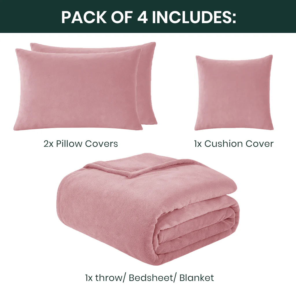 All-Season Cozy Fleece Set – Dusky Rose - Image 6