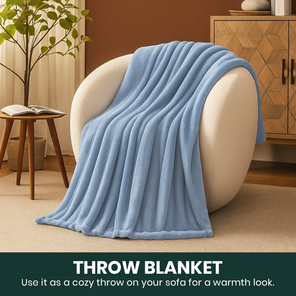All-Season Cozy Fleece Set – Light Blue - Image 4