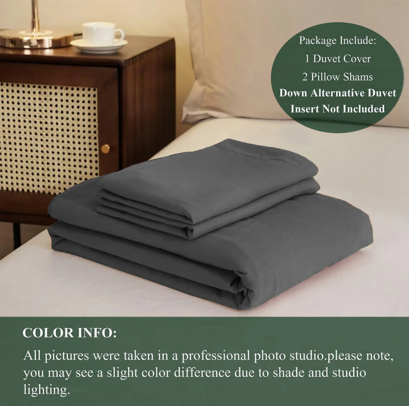 Anthracite Duvet Cover Set - Image 5