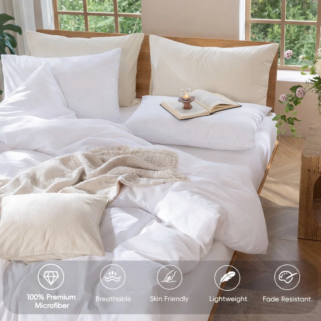 White Duvet Cover Set - Image 4