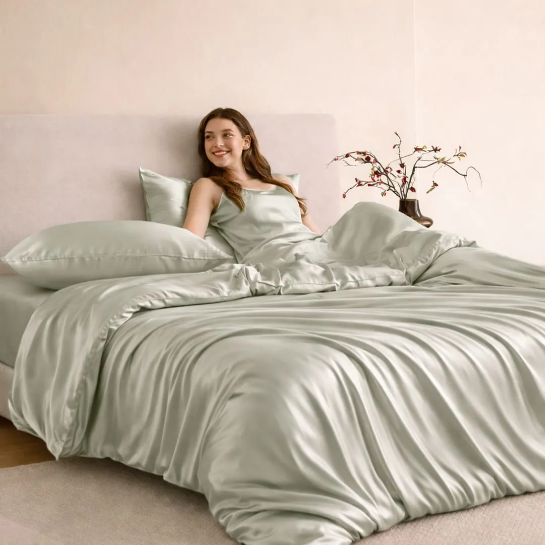 Premium Luxe Silk Duver Cover Set- 3pcs - Image 35